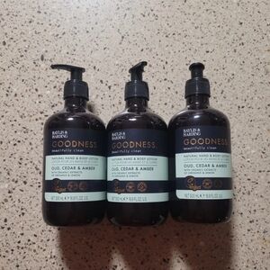 3-Pk Baylis & Harding Oud Cedar & Amber Natural Hand & Body Lotion  16.9 oz Each